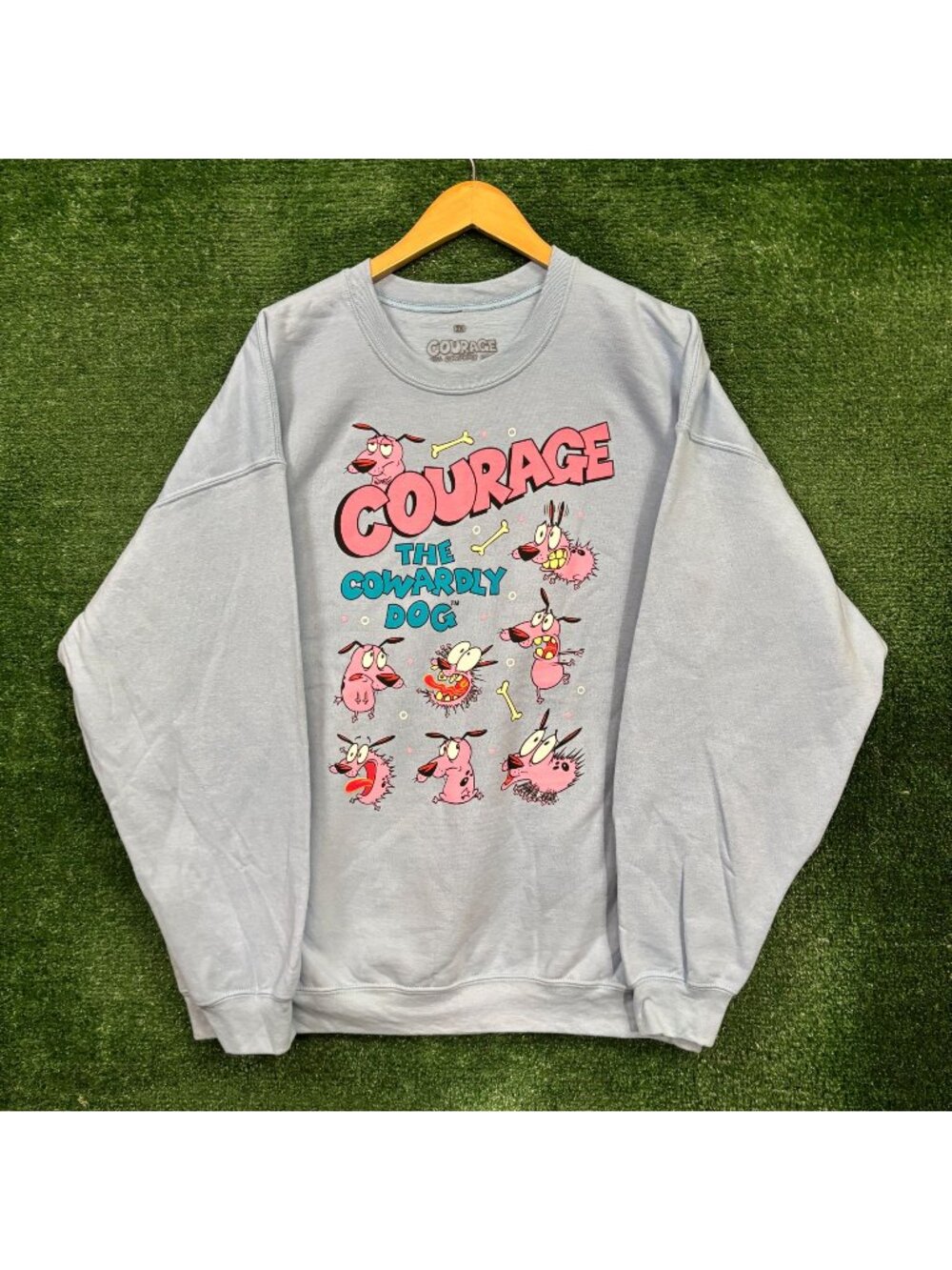 Cartoon Network Courage The Cowardly Dog Crewneck Sweater Size 2X